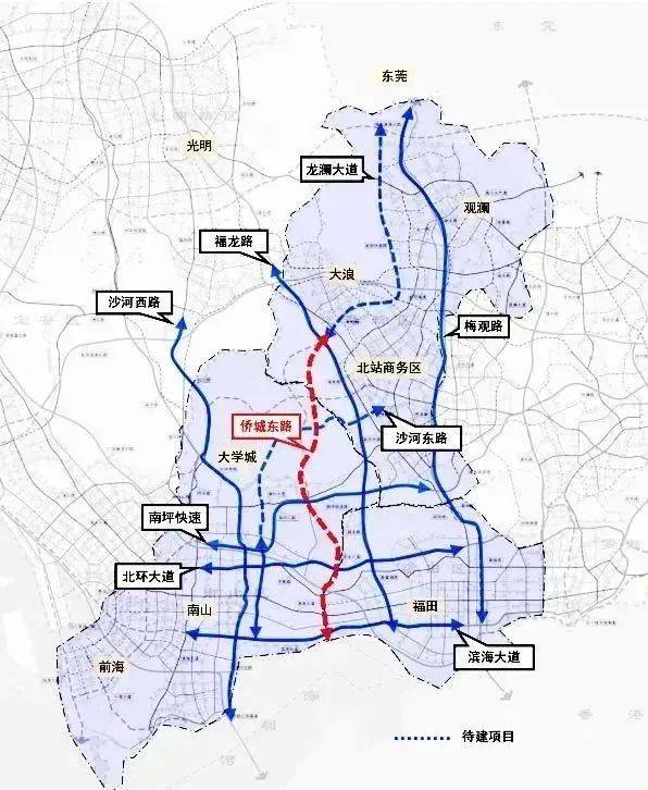 深圳一交通大动脉今年开建!三区出行拥堵或有大缓解